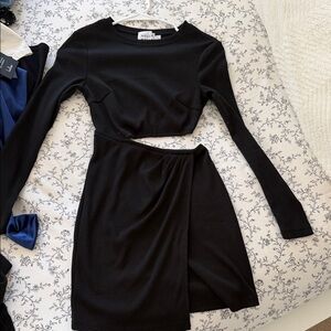 Hello Molly Black Long Sleeve Dress